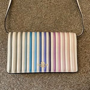 Coach Ombré Quilted  fold over crossbody